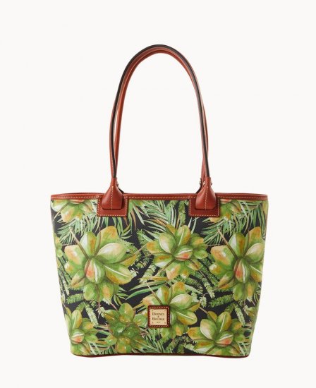 Dooney Palm Zip Tote Charcoal ID-4XUliDah - Click Image to Close