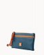 Dooney Pebble Grain Double Zip Wristlet Teal ID-UQqnck6L