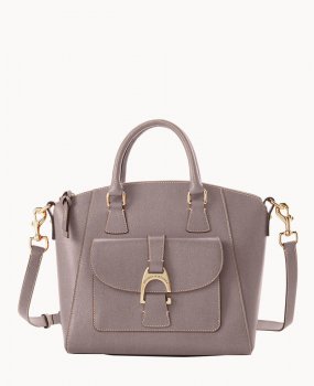 Dooney Saffiano Naomi Satchel Taupe ID-XKLmiWrY