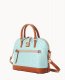 Dooney Ostrich Domed Zip Satchel Light Aqua ID-Zwf2oodk