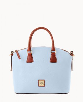 Dooney Pebble Grain Domed Satchel Glacier Blue ID-JltWTiaa