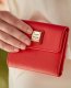 Dooney Saffiano Small Flap Credit Card Wallet Tomato ID-xHYcx72O