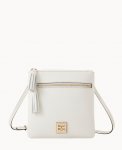 Dooney Saffiano Double Zip Tassel Crossbody Off White ID-HUmQEMiX