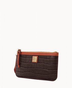 Dooney Oakdale Clutch Wristlet Espresso ID-8zjiWl2S