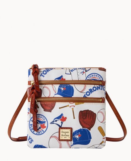 Dooney MLB Blue Jays N S Triple Zip Crossbody BLUE JAYS ID-o09DN9MV - Click Image to Close