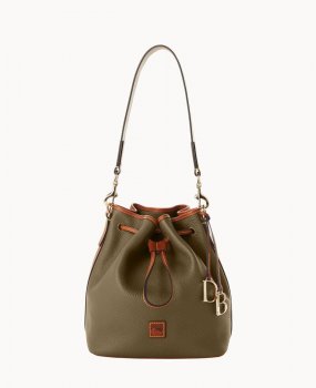 Dooney Pebble Grain Drawstring Olive ID-rMAZPt8n