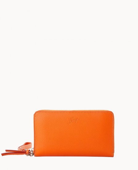 Dooney Henrys Large Zip Around Wristlet Orange ID-mRlmcM3X - Click Image to Close