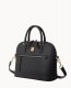 Dooney Saffiano Domed Zip Satchel Black ID-LOfXDkWV