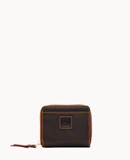 Dooney Florentine Small Zip Around Wallet Brown Tmoro ID-9hvNcfXK - Click Image to Close