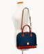 Dooney Pebble Grain Zip Zip Satchel Midnight Blue ID-pmorwnd7