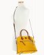 Dooney Pebble Grain Large Domed Satchel Mustard ID-UyGtD6LT