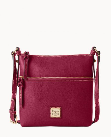 Dooney Saffiano Letter Carrier Cranberry ID-SDUHchYP - Click Image to Close