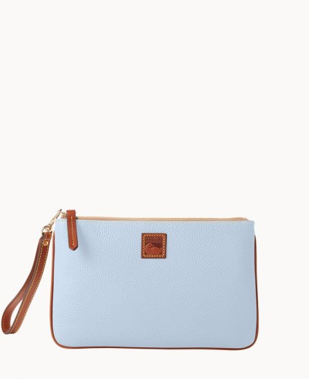 Dooney Pebble Grain Large Wristlet Glacier Blue ID-Byr0OGlr - Click Image to Close