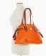 Dooney Pebble Grain Domed Satchel Clementine ID-4iV4HfF0