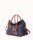 Dooney Pebble Grain Satchel Midnight Blue ID-eMYFdTA0