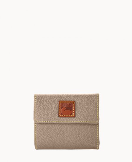 Dooney Pebble Grain Small Flap Credit Card Wallet Taupe ID-IMRz0Fv9 - Click Image to Close