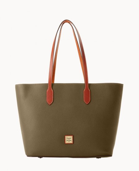 Dooney Pebble Grain Large Tote Olive ID-7xyb8iyf - Click Image to Close