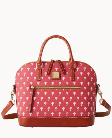 Dooney MLB Phillies Domed Zip Satchel PHILLIES ID-22ZOCTWq - Click Image to Close