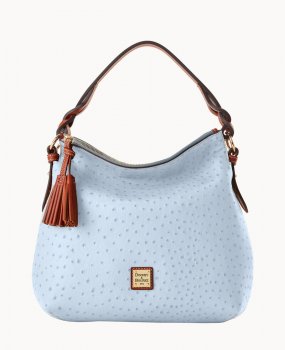 Dooney Ostrich Twist Strap Hobo Glacier Blue ID-cZQ8J9of