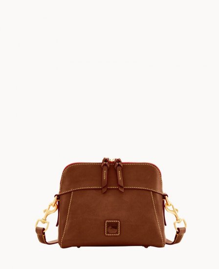 Dooney Florentine Cameron Crossbody Chestnut ID-8q9M9l1n - Click Image to Close