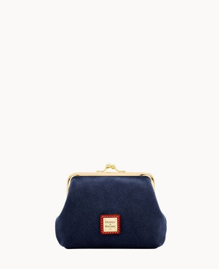 Dooney Suede Large Frame Purse Navy ID-pKtEUpyp - Click Image to Close