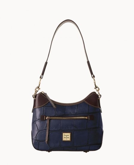 Dooney Denison Small Hobo Midnight Blue ID-y8LdHcyV - Click Image to Close