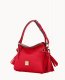 Dooney Pebble Grain Tassel Shoulder Bag Red ID-LnKdlTCX