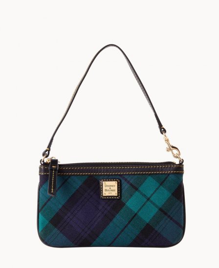 Dooney Tartan Large Slim Wristlet Navy ID-cr3sHNVN - Click Image to Close