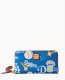 Dooney MLB Dodgers Large Zip Around Wristlet Dodgers ID-F3ac9ZZ6