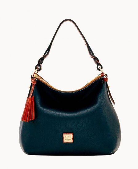 Dooney Pebble Grain Twist Strap Hobo Black ID-Layzpssy - Click Image to Close