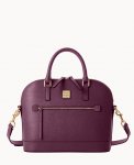 Dooney Saffiano Domed Zip Satchel Plum Wine ID-IVZD6mWQ