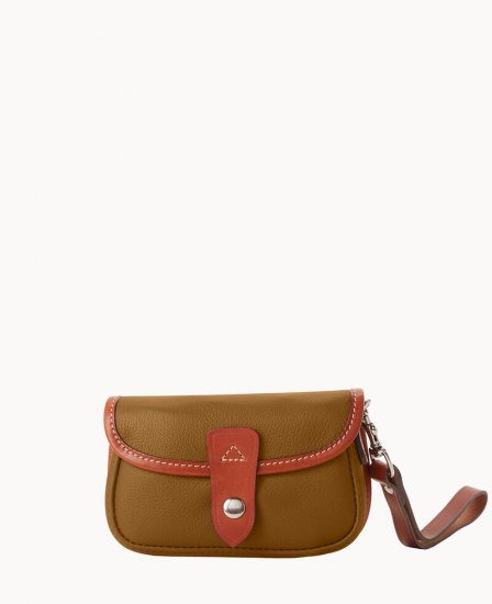 Dooney Oncour Twist Flap Wristlet Peanut Brittle ID-TD9WoaVy - Click Image to Close