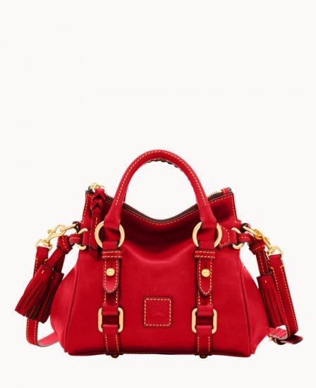 Dooney Florentine Nano Satchel Red ID-J757tazn - Click Image to Close