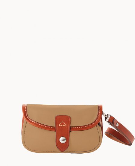 Dooney Oncour Elba Flap Wristlet Taupe ID-DVjZMUfe - Click Image to Close