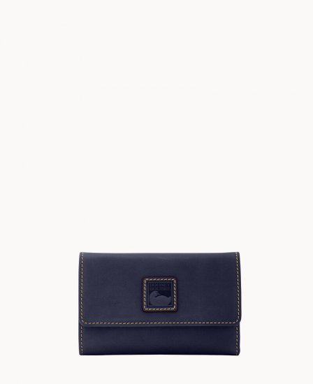 Dooney Florentine Flap Wallet Navy ID-H9pWdBCk - Click Image to Close