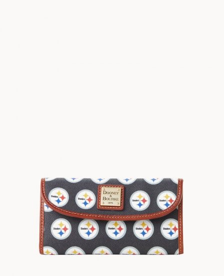 Dooney NFL Steelers Continental Clutch STEELERS ID-avn3O08q - Click Image to Close