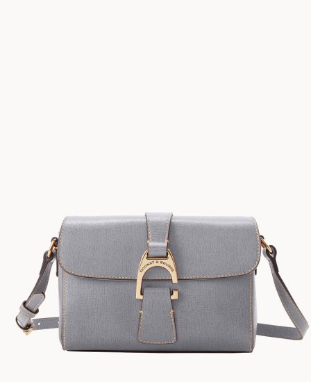 Dooney Saffiano Kyra Crossbody Smoke Grey ID-vyBlOdDB - Click Image to Close