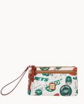 Dooney NFL Jets Double Zip Wristlet New York Jets ID-QQZEc21o