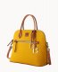 Dooney Pebble Grain Large Domed Satchel Mustard ID-UyGtD6LT