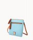 Dooney Pebble Grain Double Zip Tassel Crossbody Caribbean Blue ID-w9kcWzlo