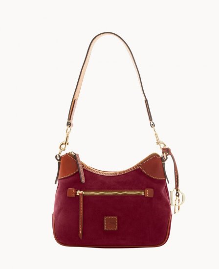 Dooney Suede Small Hobo Wine ID-0jzb7Sly - Click Image to Close