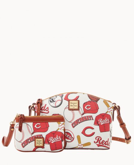 Dooney MLB Reds Suki Crossbody Med Wristlet REDS ID-Z7Towl6H - Click Image to Close