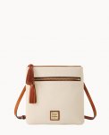 Dooney Pebble Grain Double Zip Tassel Crossbody Bone ID-mzmBsokN