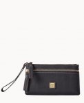 Dooney Saffiano Double Zip Wristlet Black ID-1qwNjC5L