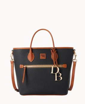 Dooney Pebble Grain Handle Tote Black ID-seIpYmYs