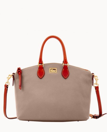 Dooney Dillen Satchel Taupe ID-DASRYjaH - Click Image to Close