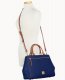 Dooney Ostrich Zip Satchel Navy ID-IiUf7ygc