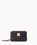 Dooney Ostrich Large Zip Around Credit Card Case Black ID-1g8nH1Gi