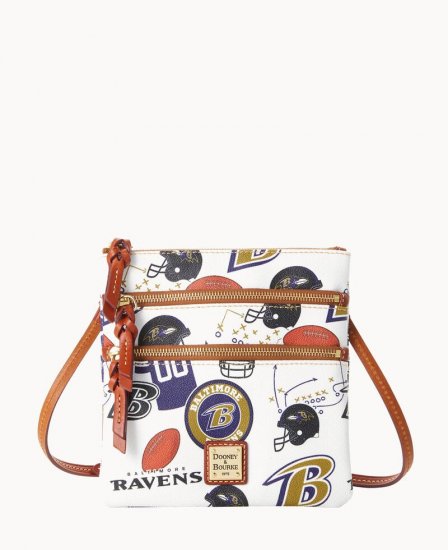 Dooney NFL Ravens N S Triple Zip Crossbody RAVENS ID-TWmfXUMb - Click Image to Close