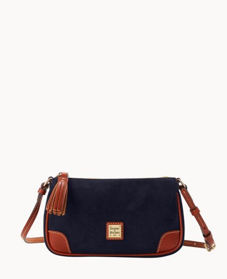 Dooney Suede Slim Crossbody Navy ID-J3x3WY3a - Click Image to Close